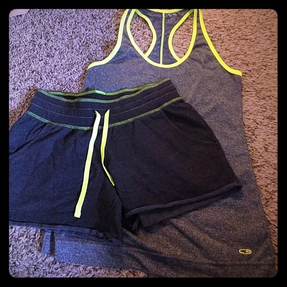 Workout tank and shorts set